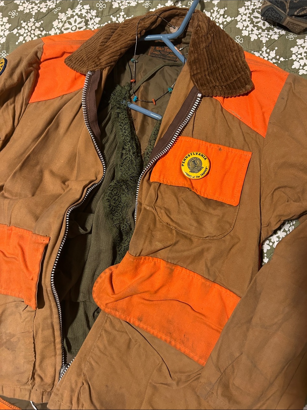Vintage Pennsylvania Brown & Orange Field Jacket